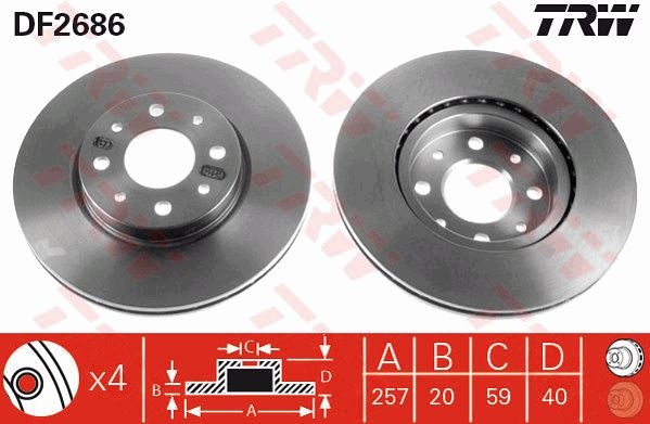 trw-disk-aynasi-on-fiat-doblo-albea-tempra-bravo-brava-257-20-mm-df2686-2