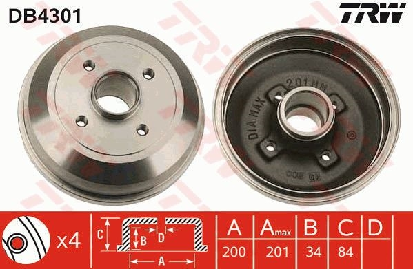 trw-kampana-4d-201mm-abs-siz-corsa-c-10-12-00-db4301