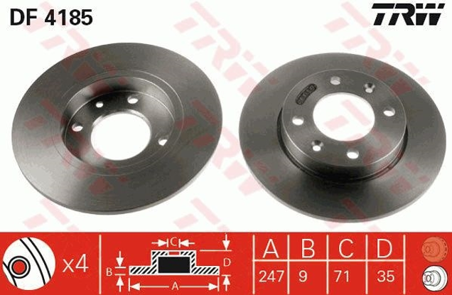 trw-fren-diski-arka-4d-247mm-307-c2-c3-c4-partner-xsara-picasso-96-df4185