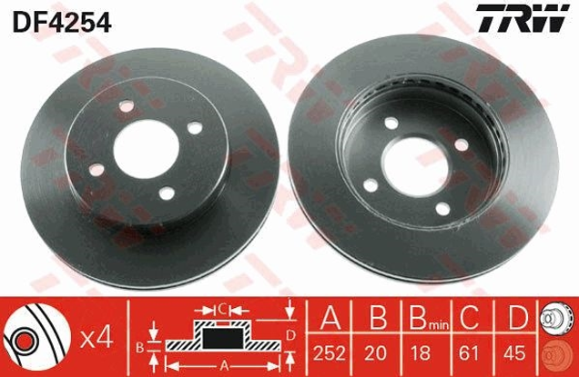 trw-fren-diski-on-4d-252mm-almera-i-95-df4254