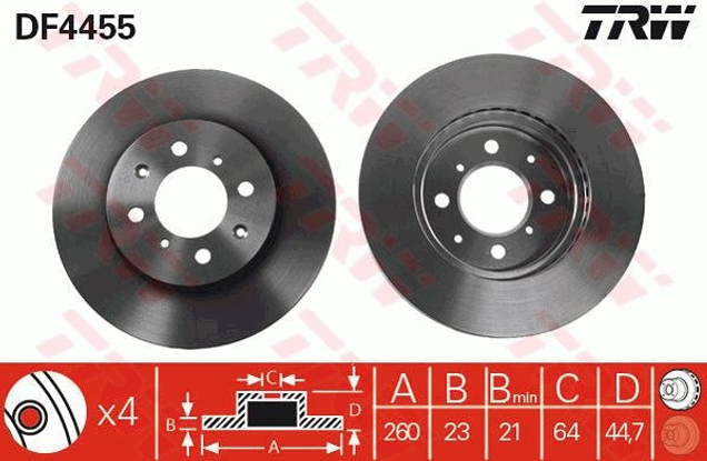 trw-fren-diski-on-4d-260mm-civic-vi-hb-17ctdi-02-05-df4455