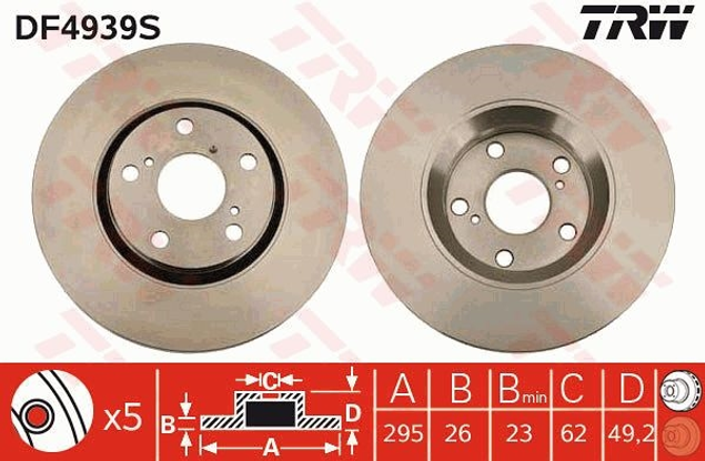 trw-fren-diski-on-5d-295mm-auris-07-tekli-df4939s