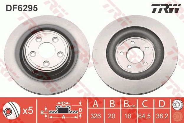 trw-arka-fren-aynasi-jaguar-xf-2008-2015-xj-94-2015-xjs-xk-96-2014-stype-99-07-cap-326mm-df6295