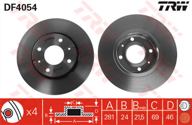 trw-fren-diski-on-4d-281mm-carisma-00-06-s40-v40-95-04-df4054