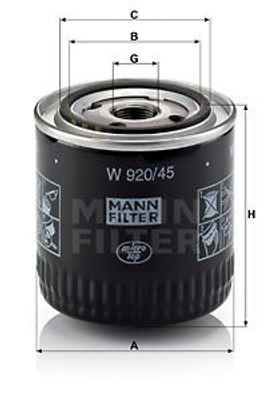 mann-hummel-yag-filtresi-ford-mazda-rover-pkw-w92045
