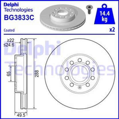 delphi fren diski bg3833c