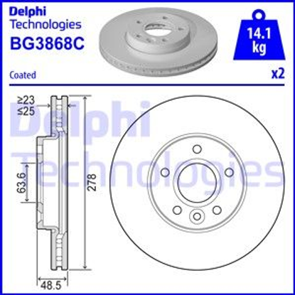 delphi fren diski bg3868c