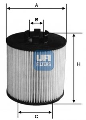 ufi-yag-filtresi-mercedes-benz-w169-w245-a150-a160-a170-b150-b160-2506300