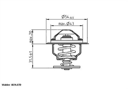 BorgWarner (Wahler) wahler termostat vw 19 tdi caddygolfv 482087d