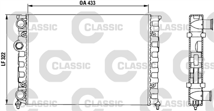 VALEO valeo radyator classic golf iii jetta mek 430x322x34 230503