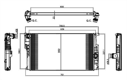 VALEO valeo radyator bmw serie 1 3 06 11 735451