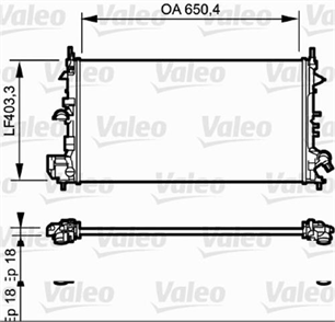 VALEO valeo radyator opel vectra c 16 734982