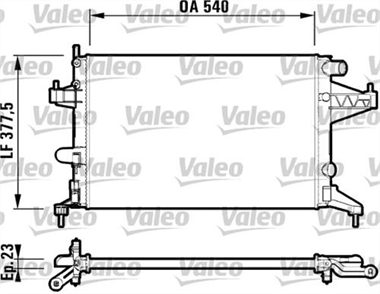 VALEO valeo radyator corsa c combo tigra 14 16 18 acklimasizmek540x3775x23 732826