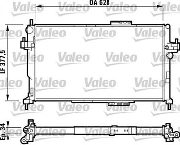 VALEO radyator opel corsa c dti 6