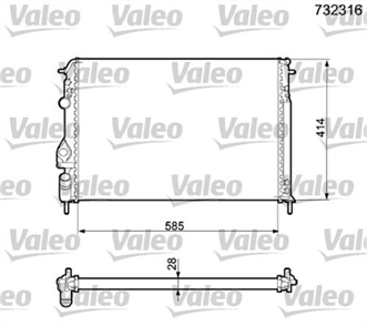 VALEO valeo su radyatoru klimali megane 14 16 19dti 9903 732316