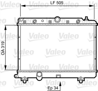 VALEO valeo radyator rover 220 d sd sdi 95 00 618Isi 96 99 620I 93 96 620si 93 99 25 20Idt 99 05 731817