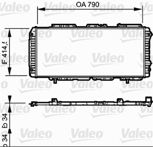 VALEO valeo radyator boxer ducato jumper 97 02 19d 25d 28hdi acmek 790x4145x34 732922 731611