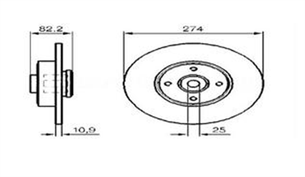 DELPHI delphi fren diski arka 4d 274mm rulmanli megane scenic 03 bg9029rs
