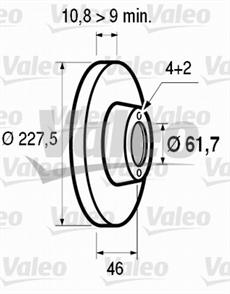 VALEO valeo fren diski on takim 4d 227mm m131 dks 186151