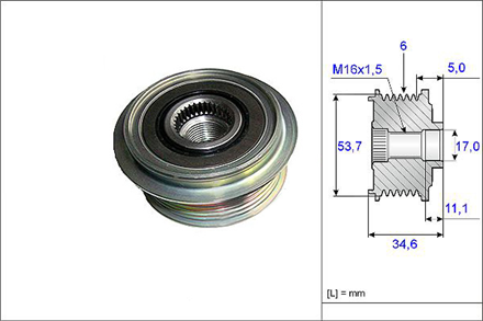 VALEO valeo alternator kasnagi rulmanli galaxy 20 23 06 mondeo iv 20 07 smax 20 06 s80 v70 20 08 588080