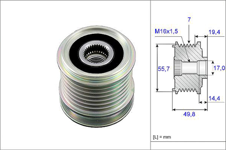 VALEO valeo alternator kasnagi rulmanli mercedes c seri w203 s203 cl203 c seri w204 s204 clc seri cl203 588052