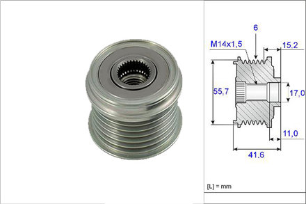 VALEO valeo alternator kasnagi rulmanli volvo s40 16 18 20 20t t4 96 04 v40 16 18 20 20t t4 96 04 588047