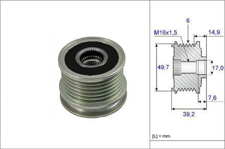 VALEO valeo alternator kasnagi rulmanli mercedes sprinter vito c seri w202 s202 e seri w210 w210 6 kanal 588039