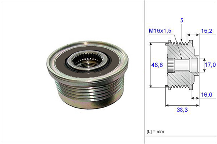 VALEO valeo rulmanli kasnak volvo s40 i 19dl 588038