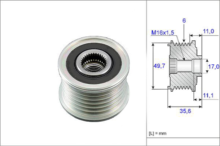 VALEO valeo alternator kasnagi rulmanli mercedes c200 c220 clc200 clc220 e200 e220 e270 e280 e320 e320 588019