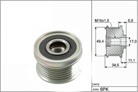 VALEO valeo alternator kasnagi rulmanli caddy iii golf v vi plus jetta iii iv passat polo a1 a3 12 14tsi6k 588018