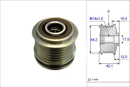 VALEO valeo alternator kasnagi rulmanli cmax focus cmax focus ii fusion kuga i volvo c30 s40 v50 16 20 6k 588011