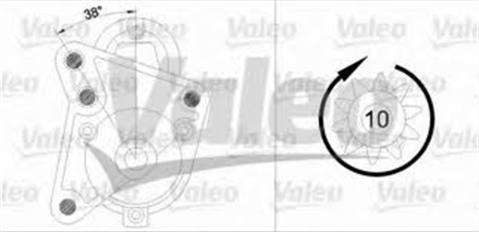 VALEO valeo mars motoru clio i megane i 14 16 20 96 432622