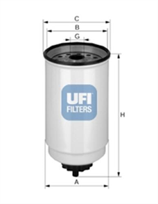 UFI ufi yakit filtresi dizel transit 24 25 d td 2437100