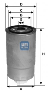 UFI ufi yakit filtresi astra f 91 98 vectra a vectra b 92 98 kadett e 88 91 17 td oe 2435101