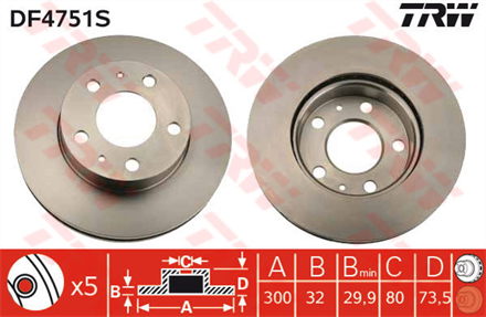 TRW trw on fren aynasi havali ducato boxer jumper 2 2hdi 100 2 2 hdi 120 3 0 hdi 145 3 0 hdi 160 04 2006 df4751s