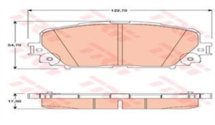 TRW trw fren balatasi on 122mm yaris 11 tamir takim kit gdb3460