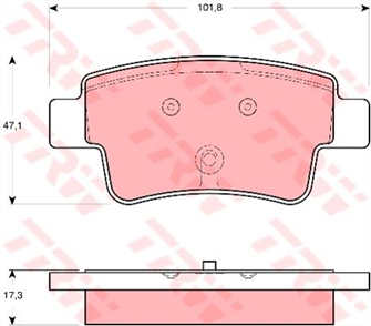 TRW trw fren balatasi arka 101mm grande punto 08 tamir takim kit gdb1656