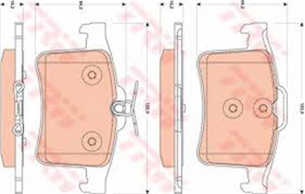 TRW  arka balata focus ii cmax 03 connect 02lgn iii 07vectra c 02c5 08508 volvo s40 05 jaguar gdb1621