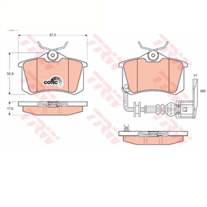 TRW trw disk balata arka vw polo 10 2001 gdb1475 2