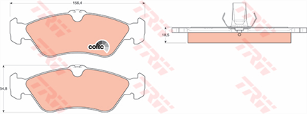 TRW trw disk balata arka vw lt 28 35 mercedes sprinter 97 07 gdb1263 2