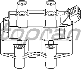 TOPRAN topran atesleme bobini astra f 20 16v 95 98 vectra a 20 16v 94 95 vectra b 20 16v 95 00 x20xev 206638755