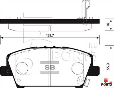 SANGSIN sangsin on balata honda civic fk fd 06 14i 18i 22i cdti gdb3407 sp1569