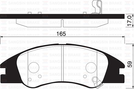 SANGSIN sangsin on balata kia cerato ii spectra fe22 fe24 16 18 20 15crdi 08 gdb3367 sp1167