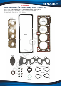 ROYAL royal motor ust takim conta skt keceli r19 megane clio 14 16 Ie t025694r