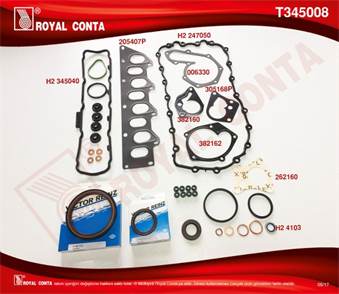 ROYAL royal silindir lastikli takim conta keceli master megane 19 f9q t345008