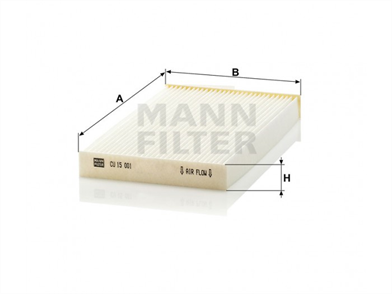 MANN-FILTER mann hummel kabin filtresi nissan juke 15 dci 110hp 0910 cu15001