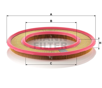 MANN-FILTER mann hummel hava filtresi mercedes w201 190 serie 90hp 10 82 10 84 c3555