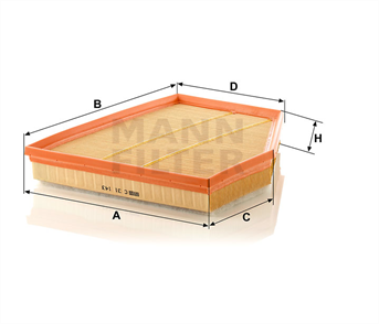 MANN-FILTER mann hummel hava filtresi bmw e60 520d 535d 04 10 e61 520d 535d 0407 e63 635d 07 c31143
