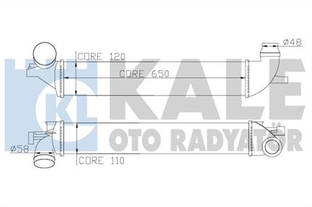 KALE OTO RADYATÖR kale turbo radyatoru 650x120x110 laguna laguna iii 20 dci 08 348200