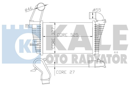 KALE kale turbo radyatoru 523x3286x27 astra h 17 cdti 07 345900